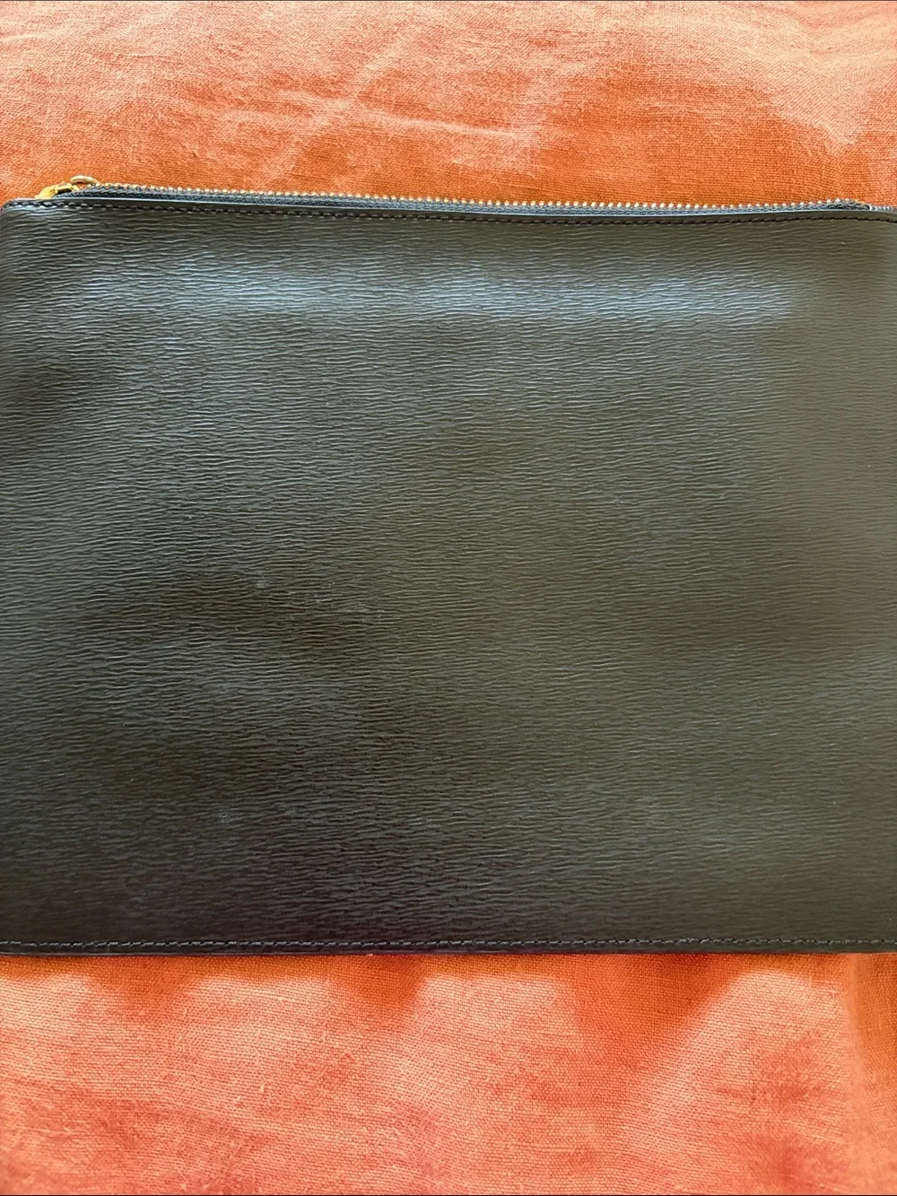 Ralph Lauren Black Leather Zip Pouch